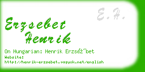 erzsebet henrik business card